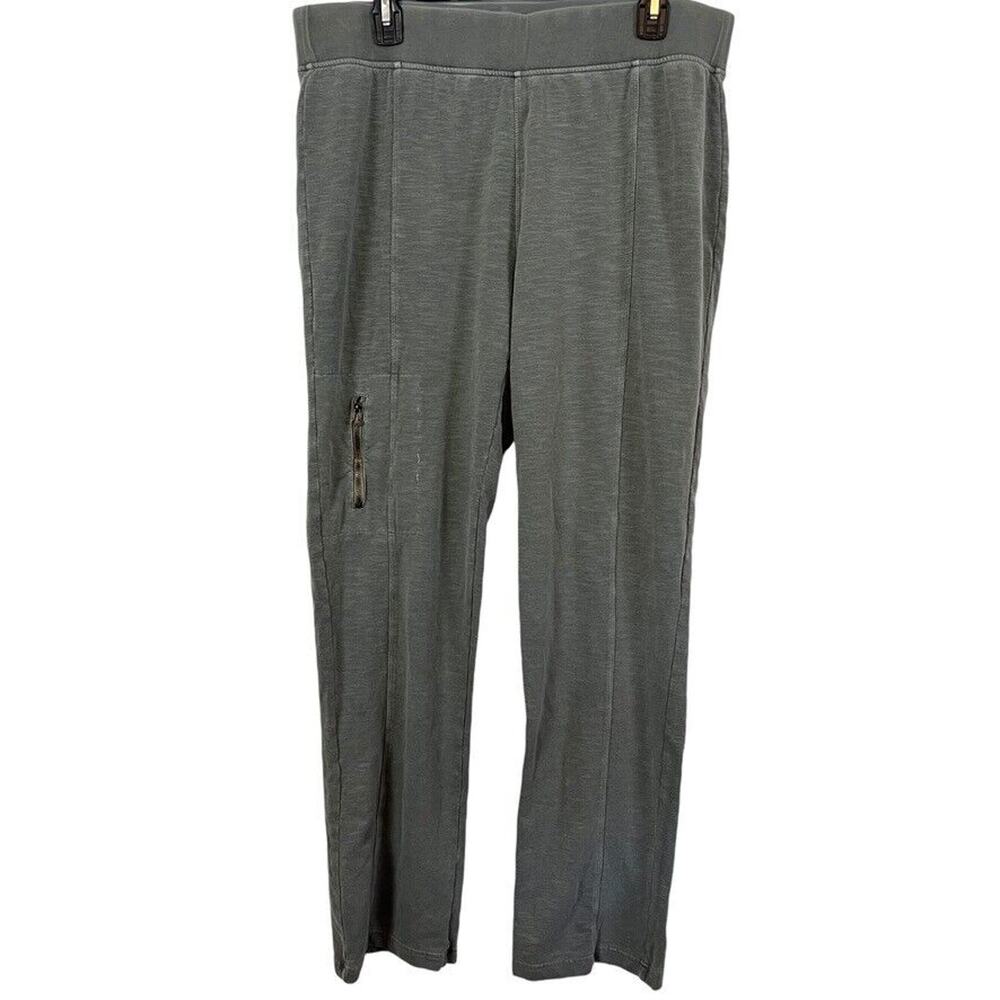 XCVI Womens Gray Knit Cargo Pull On Athleisure Tapered Leg Pants Stretch sz XL